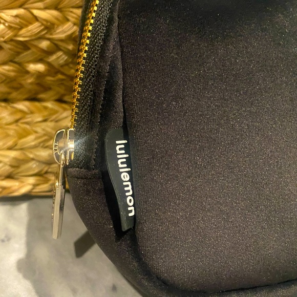 NWT Lululemon Velour 1l Black Everywhere Belt Bag | Color: Black/Gold - Picture 11 of 13